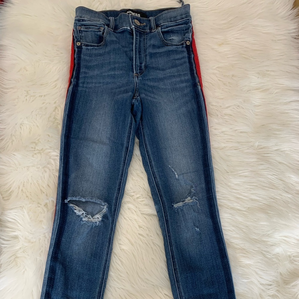 Women’s Express High Rise Ankle Legging‎ Stretch Denim. Size 0R (626)